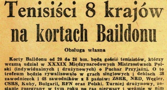 Igrzyska w Katowicach? Już były! Grali tu tenisiści