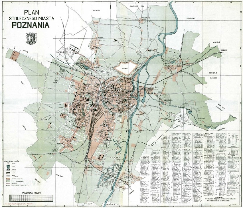 Plan Stołecznego Miasta Poznania z 1927 roku, wyk. Miejski...