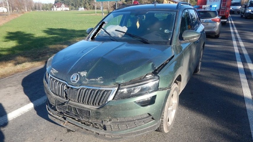 Wypadek w Barłogach . Na drodze krajowej 92 zderzyły się trzy samochody