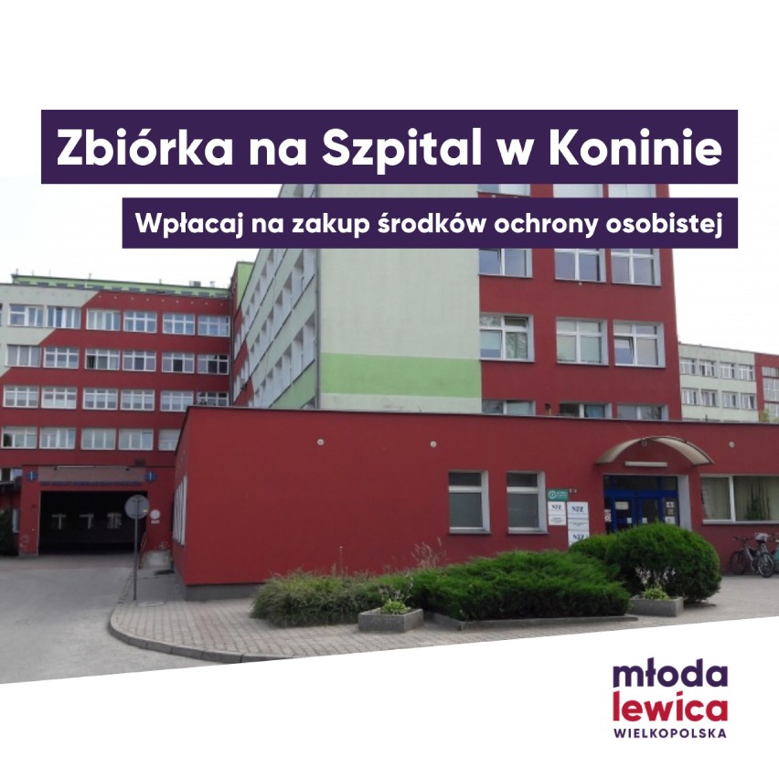 Zbiórka pieniędzy na środki ochrony osobistej dla Wojewódzkiego Szpitala Zespolonego w Koninie