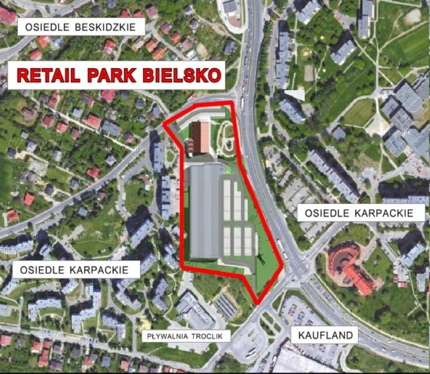 Retail Park Bielsko. Na wiosnę ruszają prace budowlane