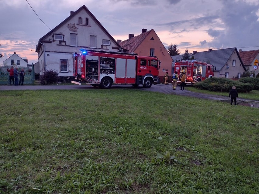 Pożar domu w Zielęcicach 29.08.2021r.