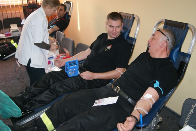 Strażacy w Kaliszu honorowo oddawali krew