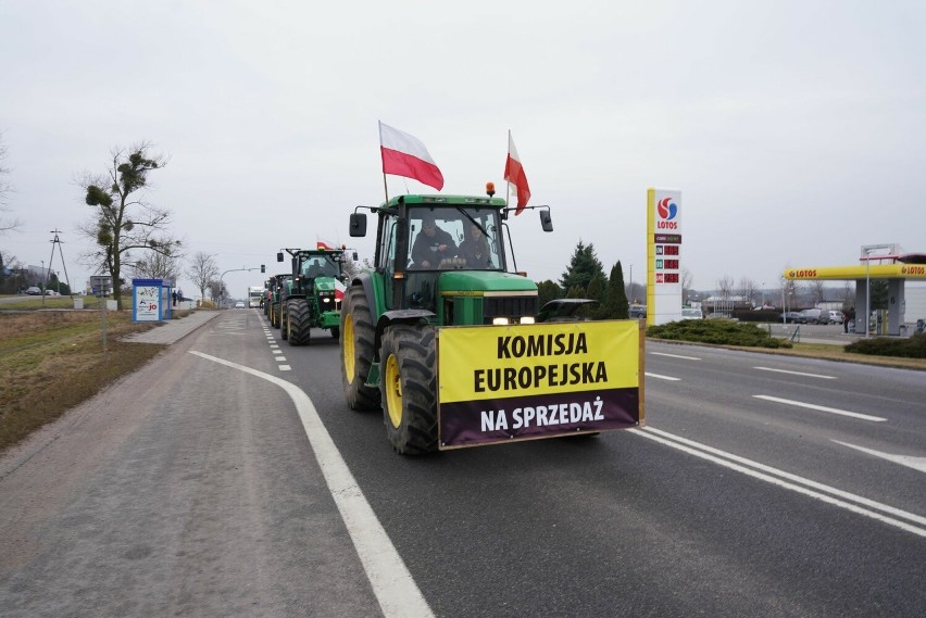 Protest rolników w powiecie tczewskim.