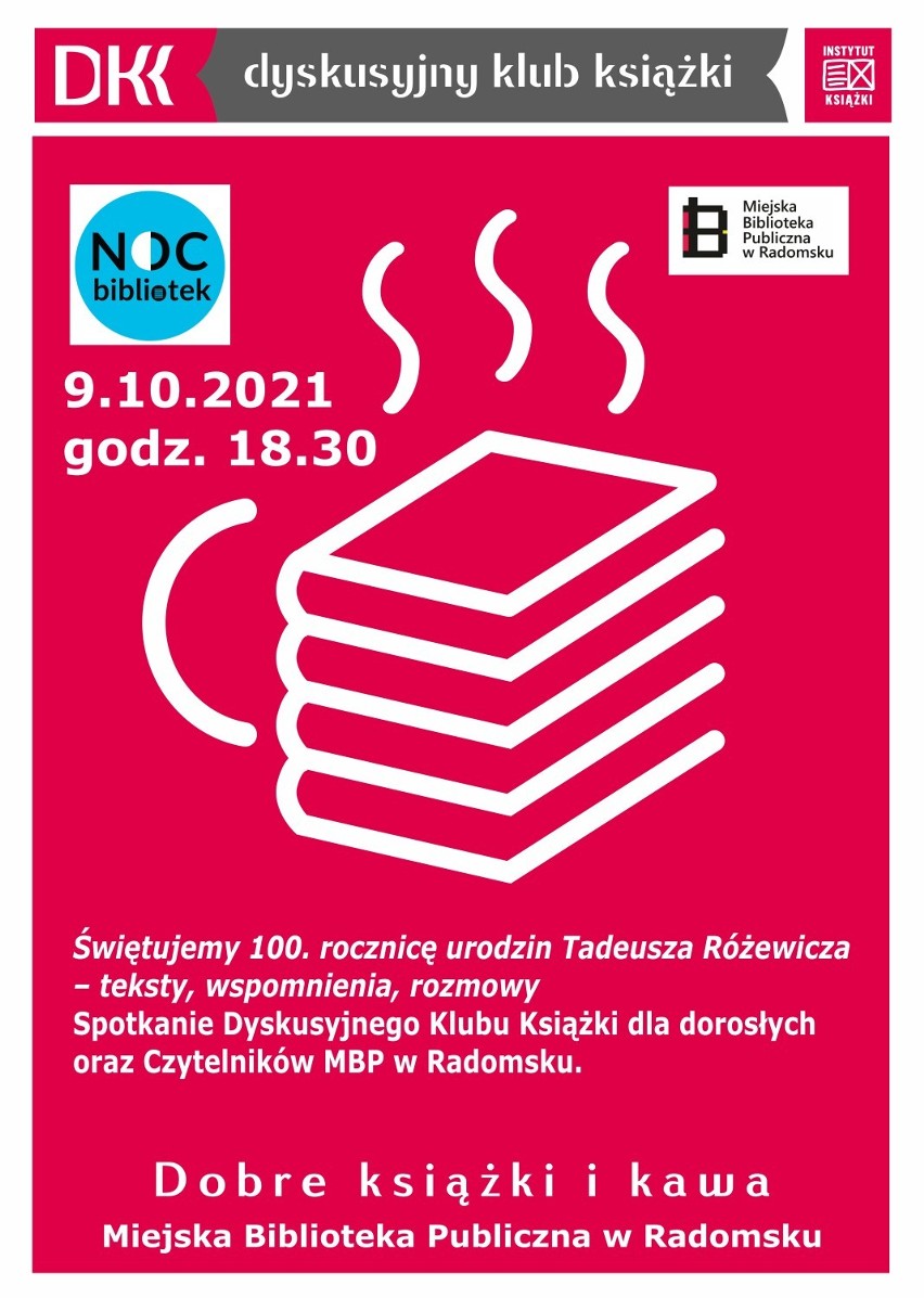 VII Noc Bibliotek 2021 w Miejskiej bibliotece Publicznej w Radomsku. Zobacz program!
