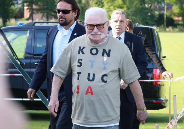 Lech Wałęsa w Pabianicach.