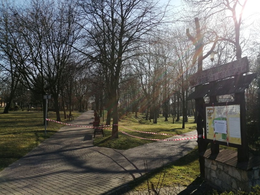 Parki w Wieluniu znów będą dostępne. Place zabaw pozostaną zamknięte FOTO