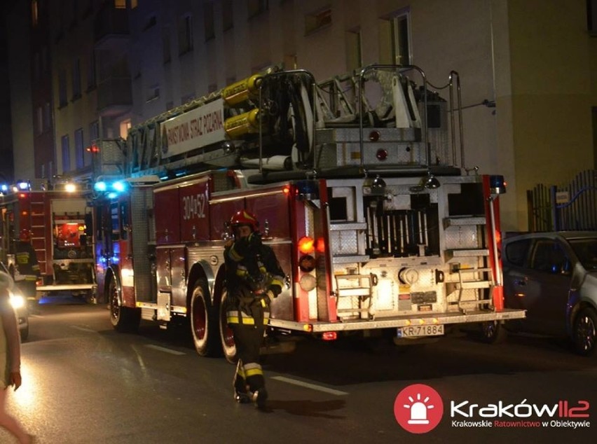 Pożar mieszkania na ul. Kazimierza Wielkiego w Krakowie