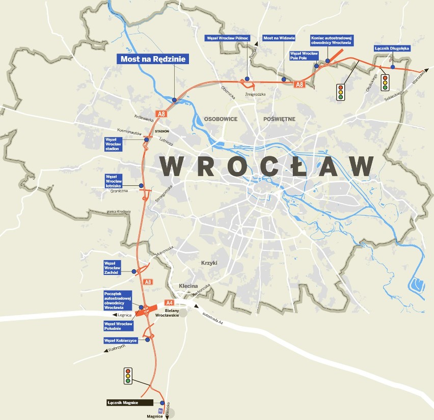 Otwarta cała autostradowa obwodnica Wrocławia. Zobacz mapę (ZDJĘCIA)