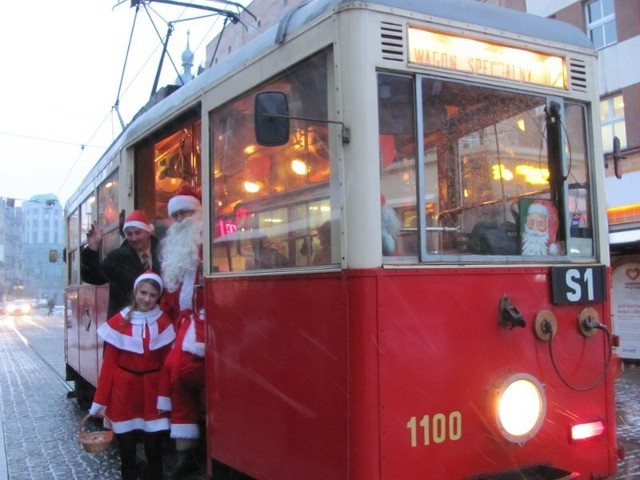 Mikołaj w tramwaju w Zabrzu