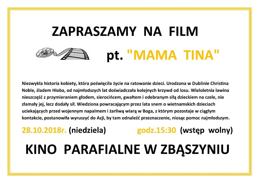 Kino Parafialne w domu katolickim, zaprasza na film "MamaTina"