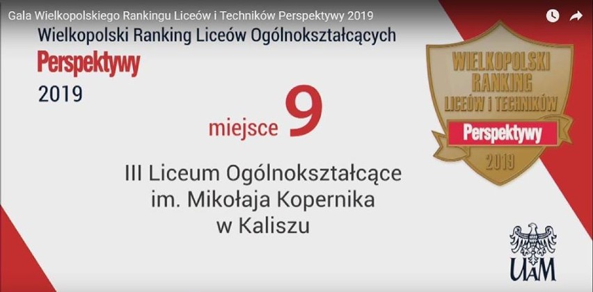 Złota Szkoła 2019. Prestiżowy tytuł dla III LO im. Mikołaja Kopernika w Kaliszu ZDJĘCIA