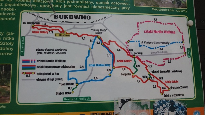 Mapa szlaków wokół Sztoły. To może być krótki spacer, ale...