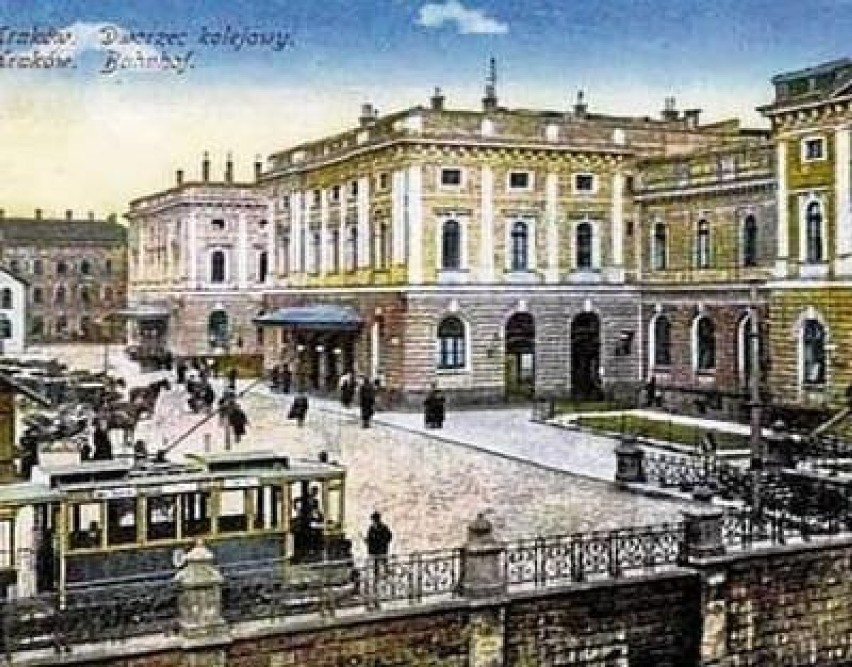 Tak wyglądał Dworzec Główny w Krakowie w latach 1910-15....