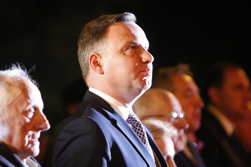 Prezydent Duda podczas wieluńskich obchodów 1 września w 2017 r.