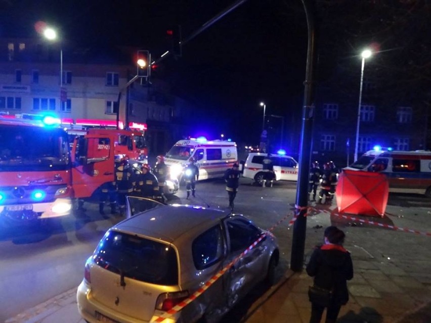 Wypadek motocyklisty na ul. Pilotów w Krakowie