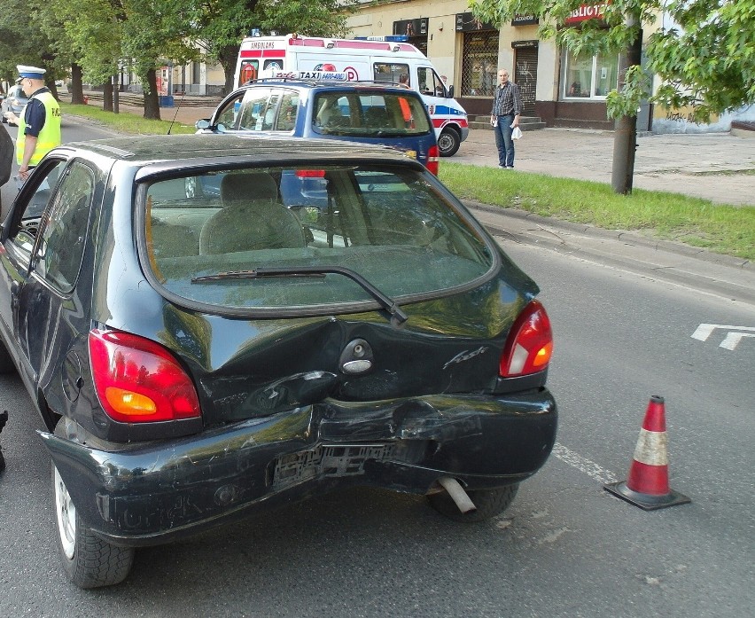 Wypadek na ul. Zachodniej w Łodzi; 6.06.2016, ok. 18:15