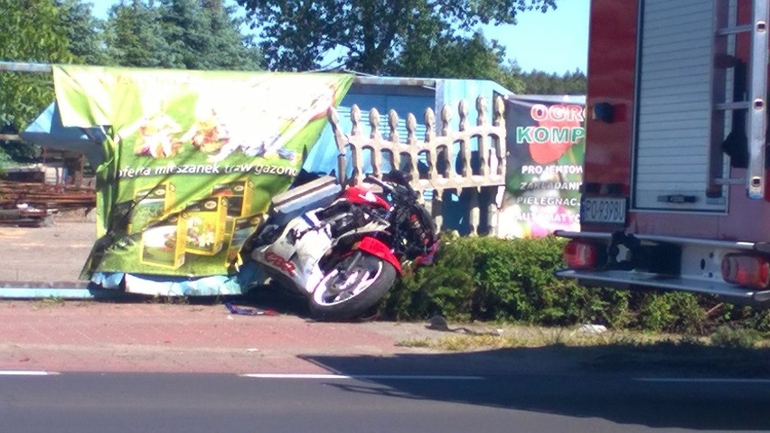 Wypadek w Drużynie: Zderzenie motocyklisty z osobówką