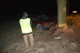 Wypadek w gminie Lubochnia: Pijany mężczyzna rozbił samochód i uciekł. Miał już zabrane prawo jazdy