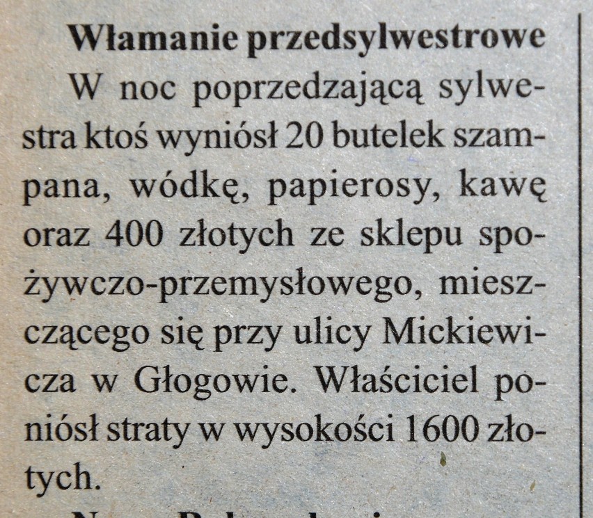 Tak się kradło 21 lat temu w Głogowie i Polkowicach. Łupem padały kury, ziemniaki, wódka, a nawet slipki
