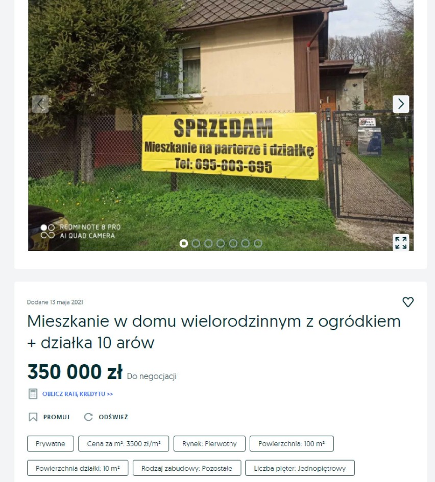Małe domy na sprzedaż w Wadowicach i okolicy. Oferty na OLX z cenami i zdjęciami