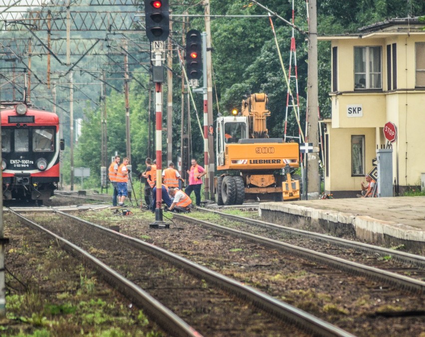 Zamknięty przejazd kolejowy w Szamotułach