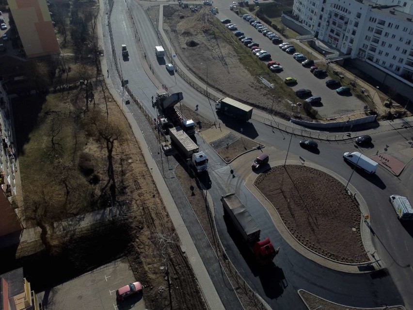 Budowa ronda na ulicy Podmiejskiej w Kaliszu