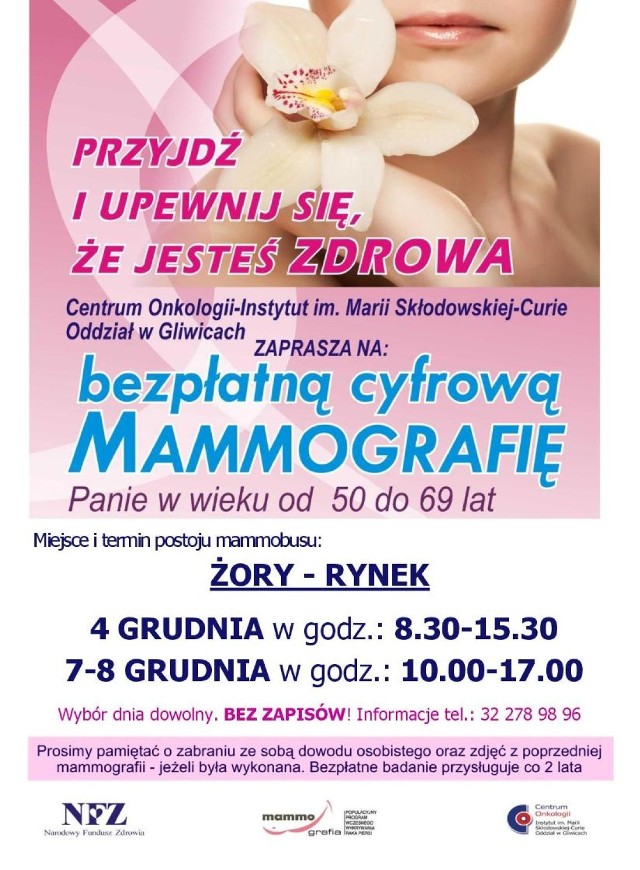 Mammografia w Żorach: Bezpłatne badania na Rynku