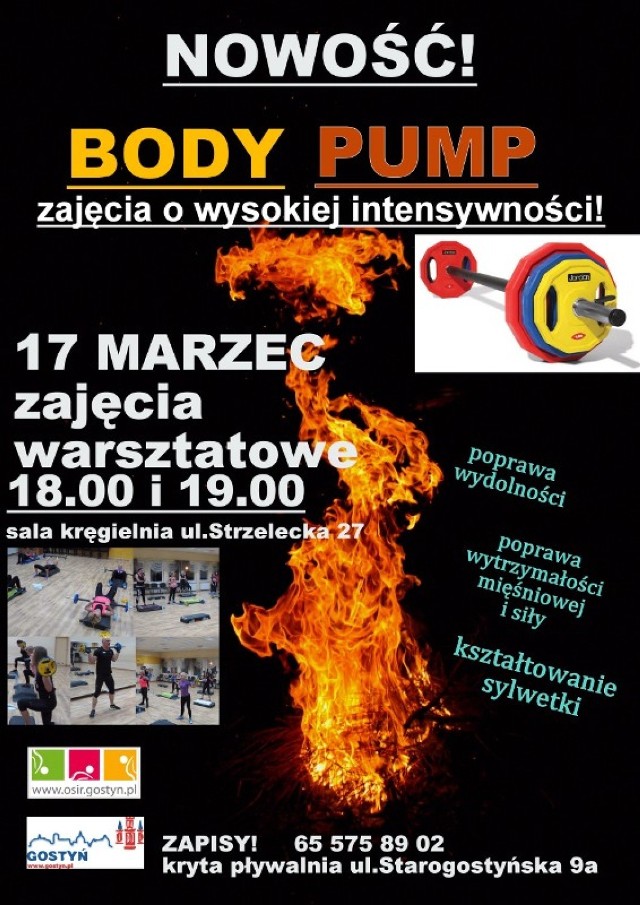 OSiR Gostyń. Można się zapisać na Body Pump.