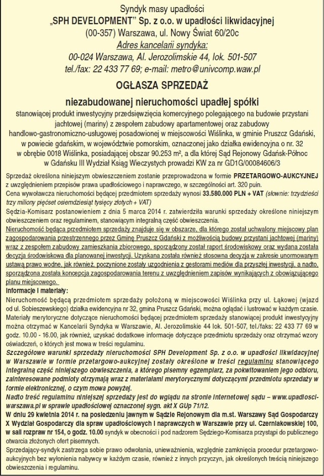 00-024 Warszawa, Al. Jerozolimskie 44, lok. 501-507

tel./fax: 22 433 77 69; e-mail: metro@univcomp.waw.pl