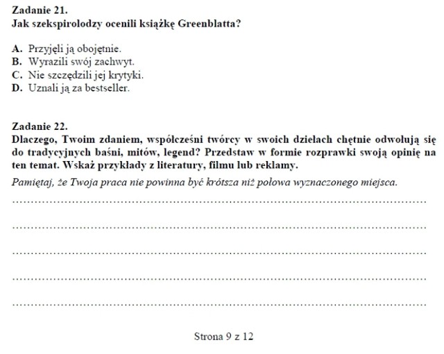 Próbny egzamin gimnazjalny 2013 CKE: język polski [arkusze]