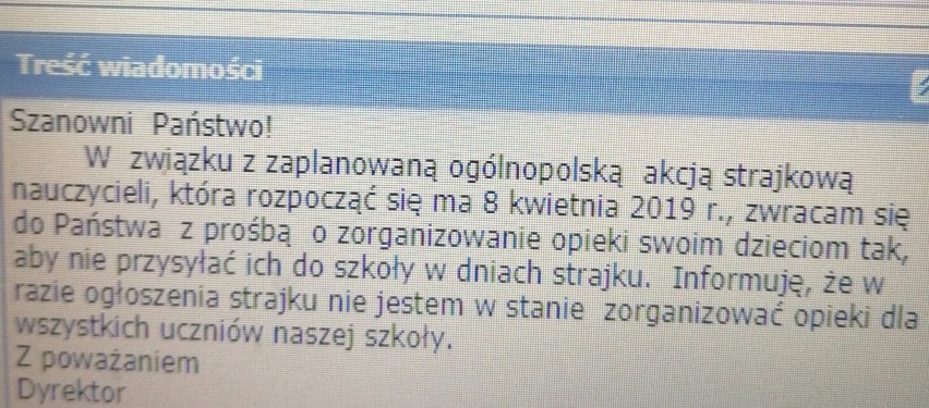 Strajk nauczycieli w Witkowie. Na kogo spoczywa obowiązek zapewnienia dzieciom opieki?