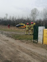 Wypadek w Bielsku pod Międzychodem. Lądował helikopter Lotniczego Pogotowia Ratunkowego