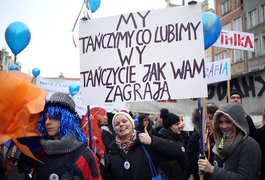 Marsz w obronie Pałacu Młodzieży w Gdańsku, 31 stycznia 2015...