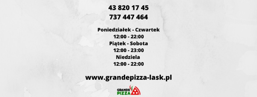 Grande Pizza Łask
Narutowicza 15a
737 447 464