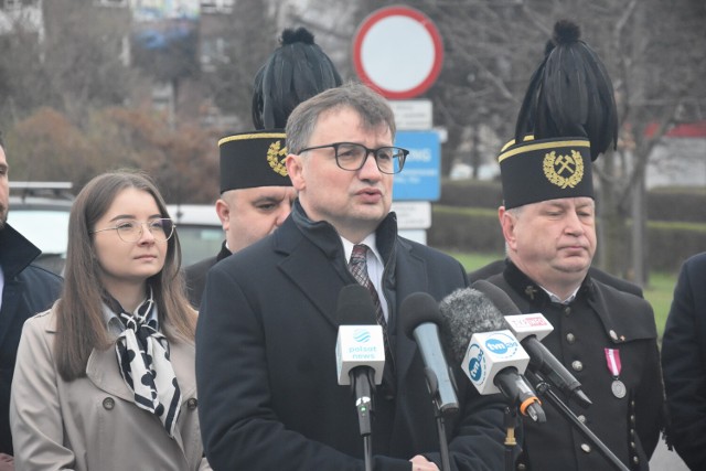 Minister Ziobro w Jastrzębiu pojawił się w ramach wizyty w woj. śląskim.