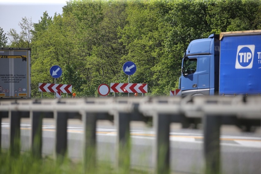 Korki na autostradzie A4 w Katowicach w piątek, 22 maja