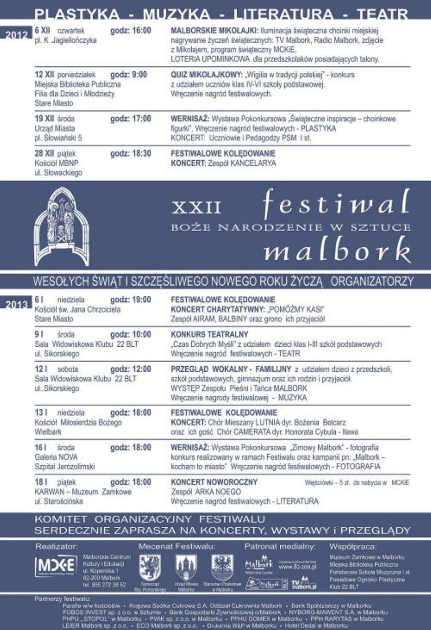 Malbork: XXII Festiwal Boże Narodzenie w Sztuce. O tradycji w bibliotece