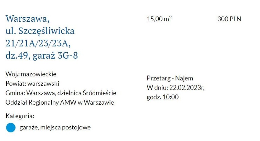 Warszawa, ul. Szczęśliwicka 21/21A/23/23A, dz.49, garaż 3G-8...