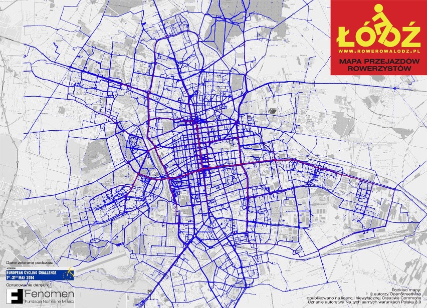 ECC 2014 - rowerowa mapa Łodzi