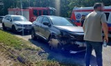 Wypadek we Wrocławiu. Na al. Karkonoskiej zderzyło się sześć samochodów! ZDJĘCIA