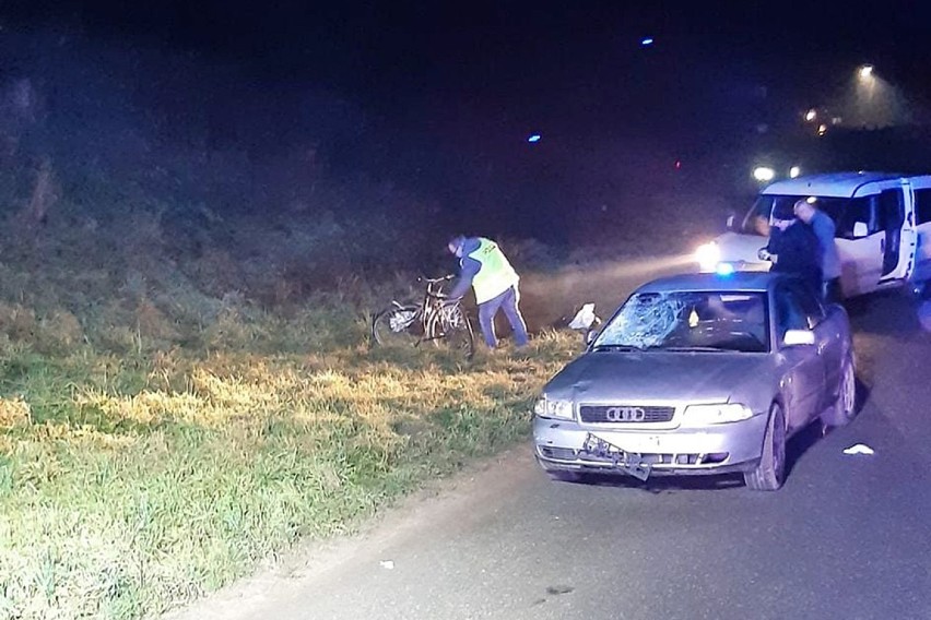 Kierujący audi potrącił 40-letniego rowerzystę na drodze w...