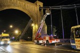 Wrocław: Straż szukała mężczyzny na pylonie mostu (ZDJĘCIA)