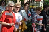 Święto Konstytucji 3 Maja w Miastku. Przemarsz i uroczystości pod Pomnikiem Narodu Polskiego