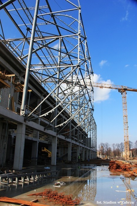 Budowa stadionu Górnika Zabrze: Elewacja zewnętrzna