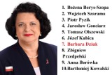 Kandydaci Prawa i Sprawiedliwości do Sejmu: Bytom, Gliwice, Tarnowskie Góry, Zabrze. Barbara Dziuk dopiero na 7. miejscu listy PiS