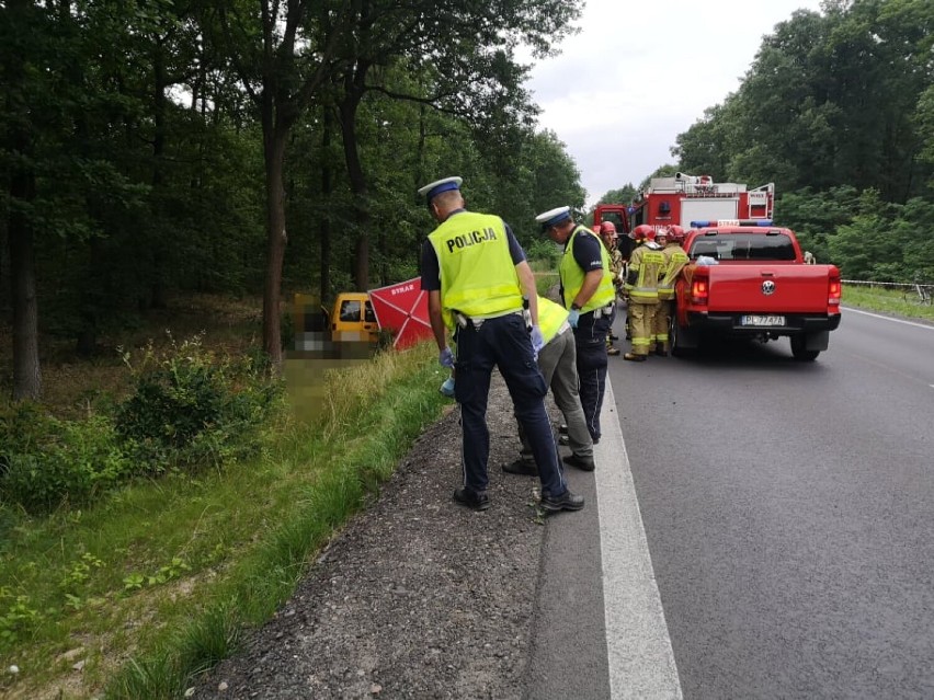 Śmiertelny wypadek na drodze Leszno - Osieczna
