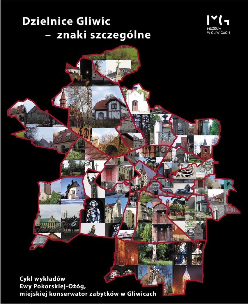 "Dzielnice Gliwic – znaki szczególne" - plakat wydarzenia