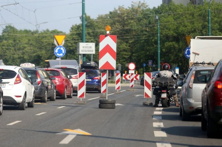 Remont Piłsudskiego w Sosnowcu. Są spore korki