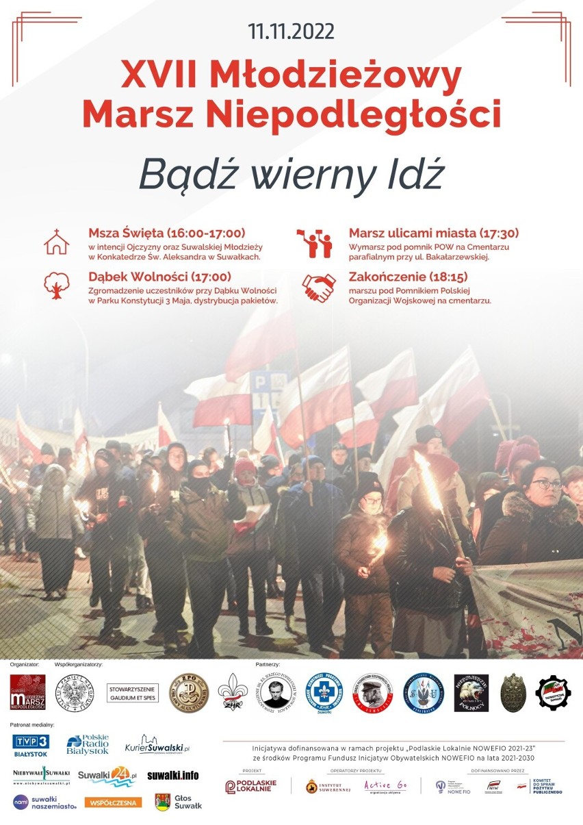Święto Niepodległości w Suwałkach. Zobaczcie, co dzieję się w mieście 11 listopada 